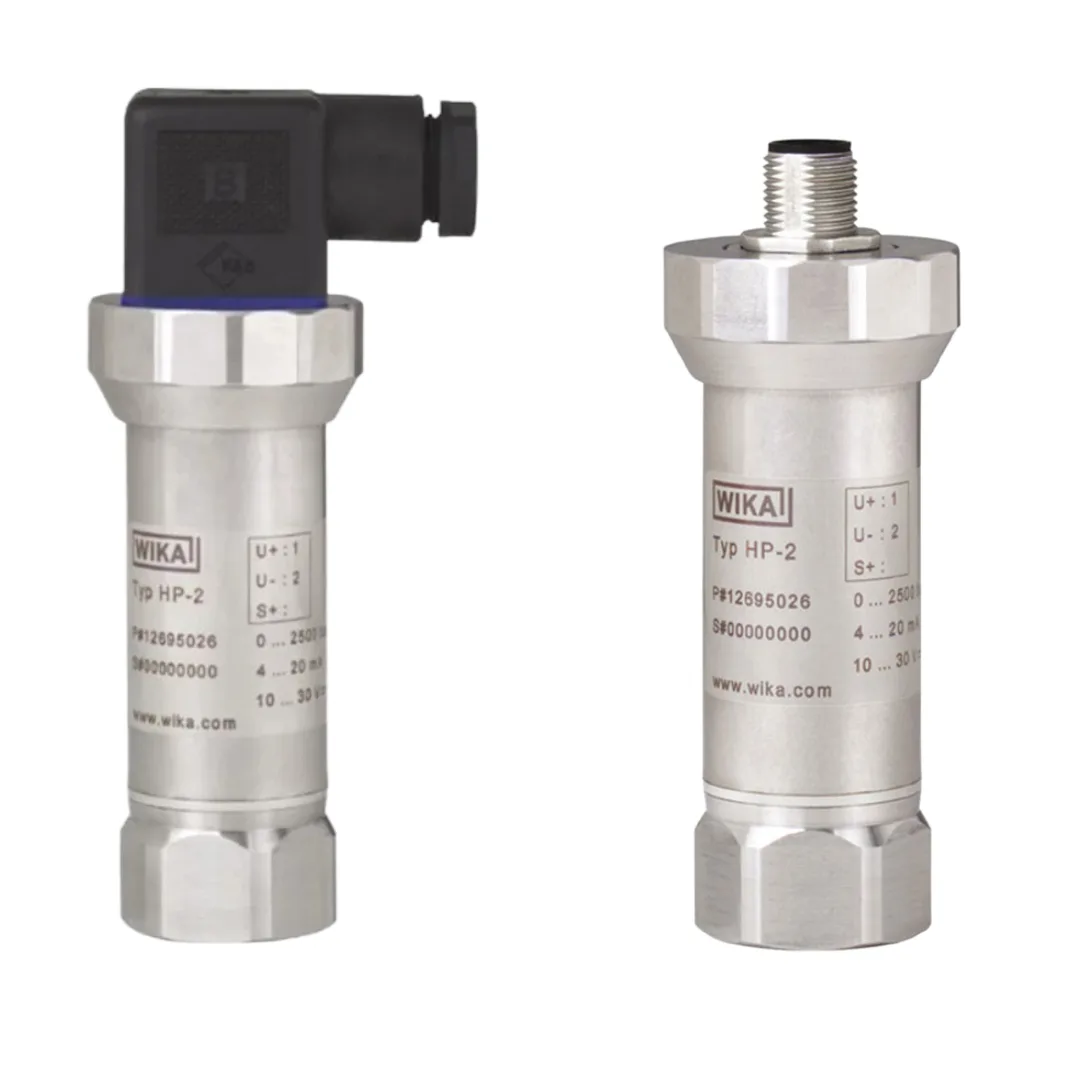 WIKA HP-2 Ultra High-Pressure Sensor – up to 15,000 bar (217,500 psi), 4–20 mA / 0–10 V, M16/M20 Sealing Cone, Stainless Steel