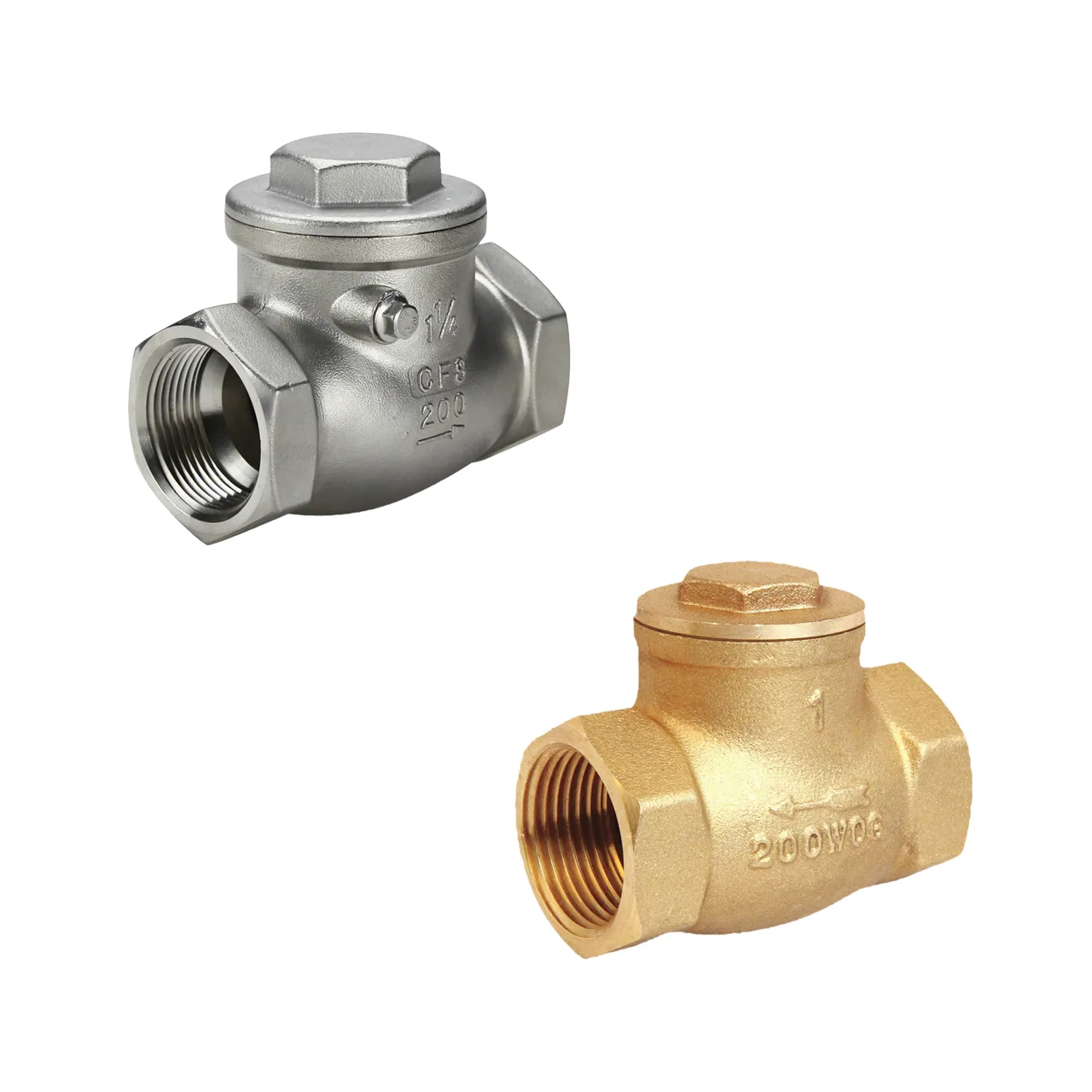 Stainless Steel, Brass Swing Type Check Valves