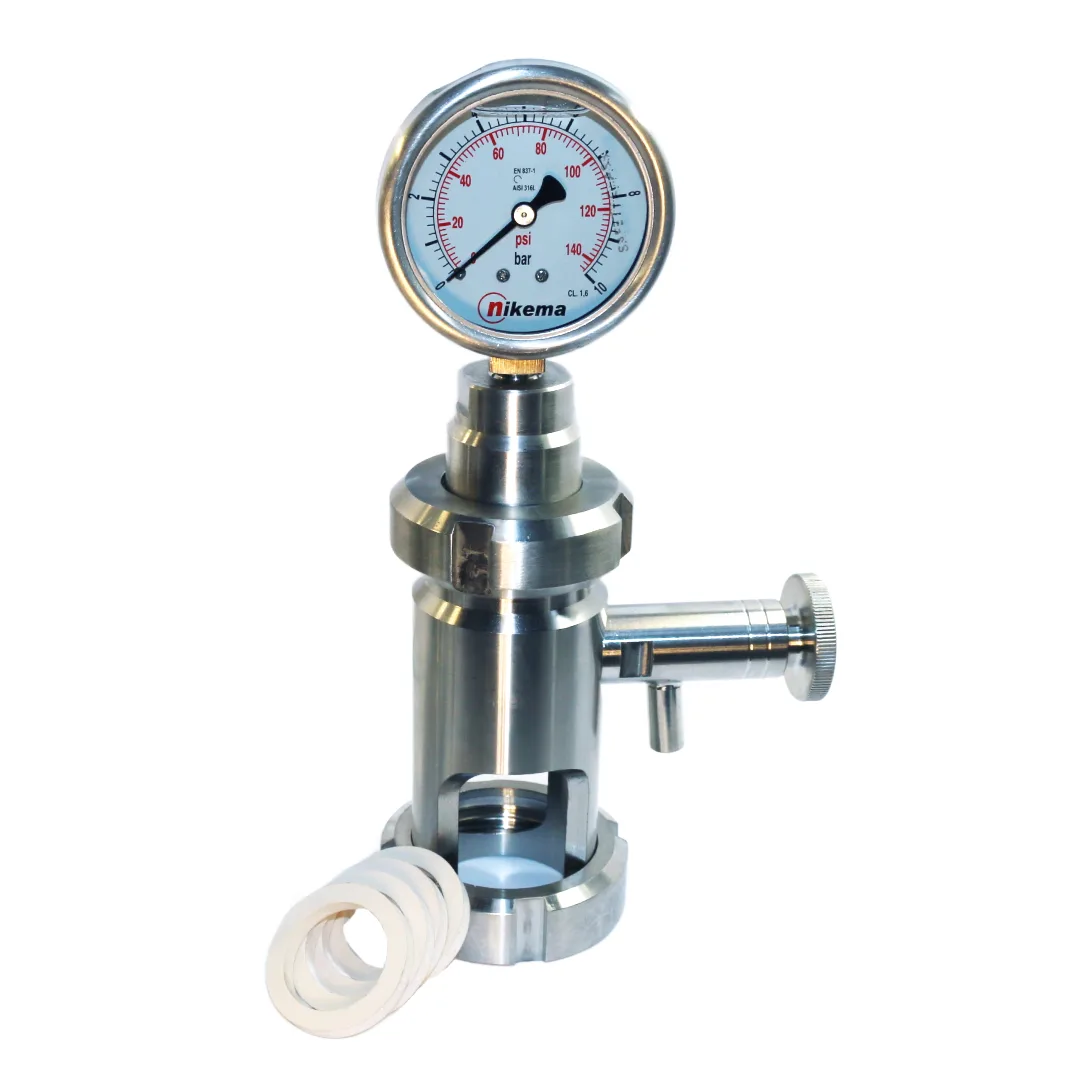Sight Glass Assembly Orion/Zenit 40 With Stainless Steel Diaphragm Seal & Gauge (DN32/DN25, 0–10 Bar)
