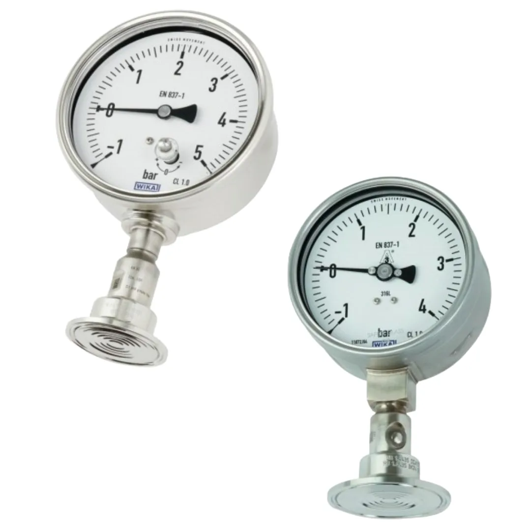 WIKA DSS22 Series – Hygienic Pressure Gauge with Mounted Diaphragm Seal (Clamp, EN 837-1) | DSS22F / DSS22P