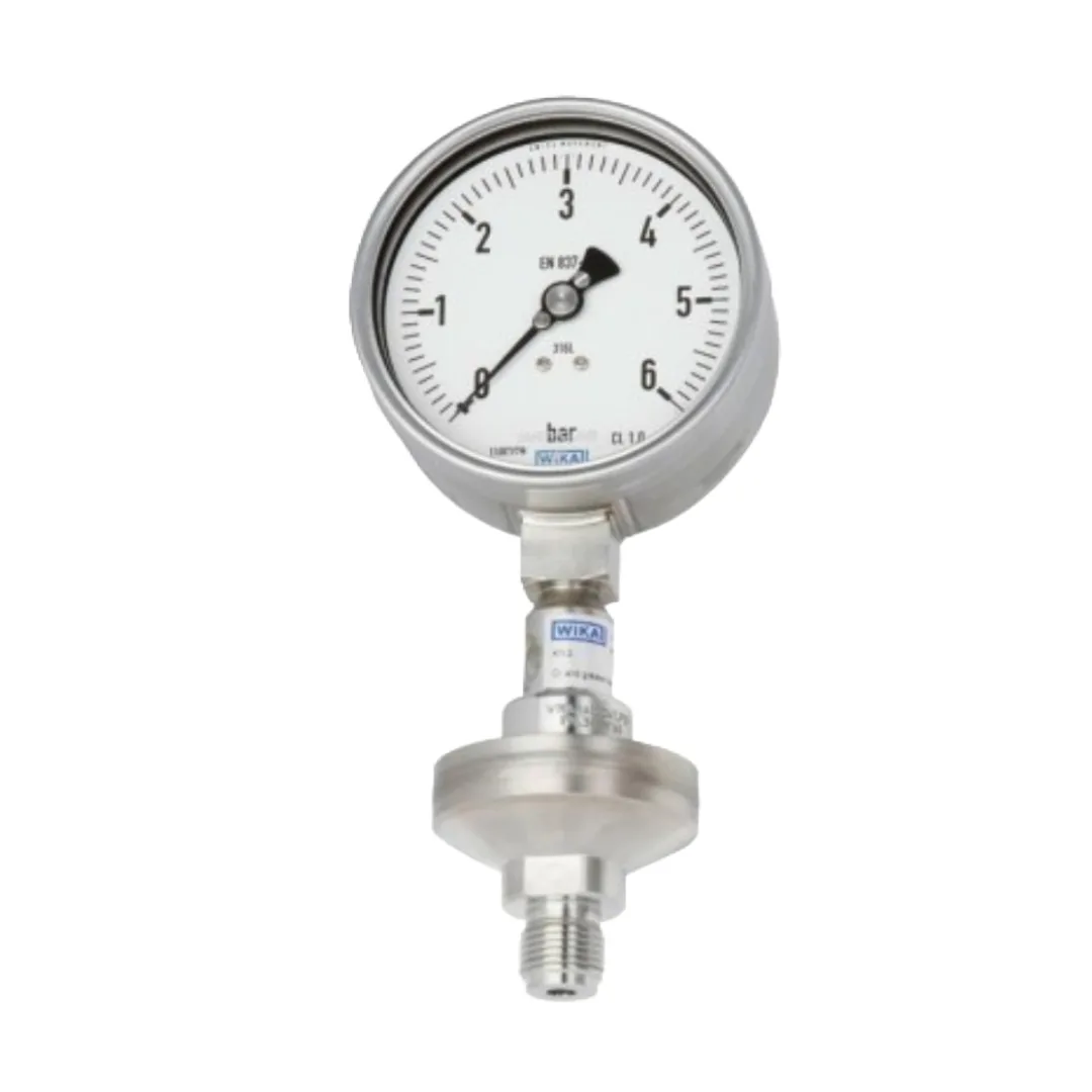 WIKA DSS34M – Pressure Gauge per EN 837-1 with Mounted Diaphragm Seal (Threaded Connection, Welded Design)