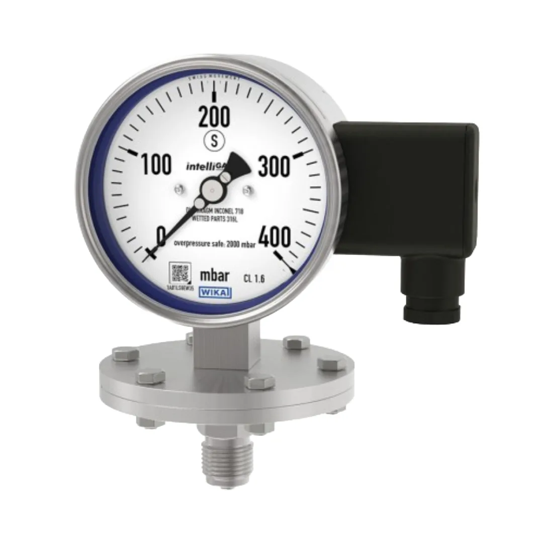WIKA PGT43.100 / PGT43.160 intelliGAUGE® – Diaphragm Pressure Gauge with Output Signal (4–20 mA / 0–10 V)