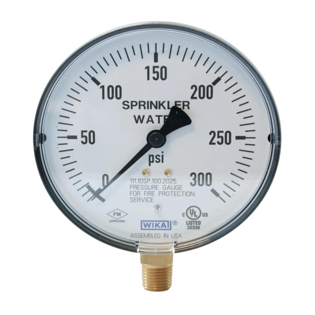 Bourdon Tube Fire Sprinkler Pressure Gauge (Dry Type) – UL/FM - WIKA 111.10SP