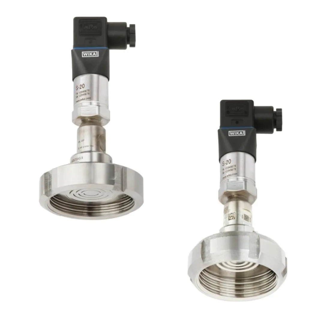 WIKA DSS18T / DSS19T Hygienic Pressure Sensor with Diaphragm Seal – Up to 0…25 bar, 4–20 mA, Milk Thread (DIN 11851) or Svensk Standard SS 1145 Connection, 316L Wetted / 316Ti Case, IP65