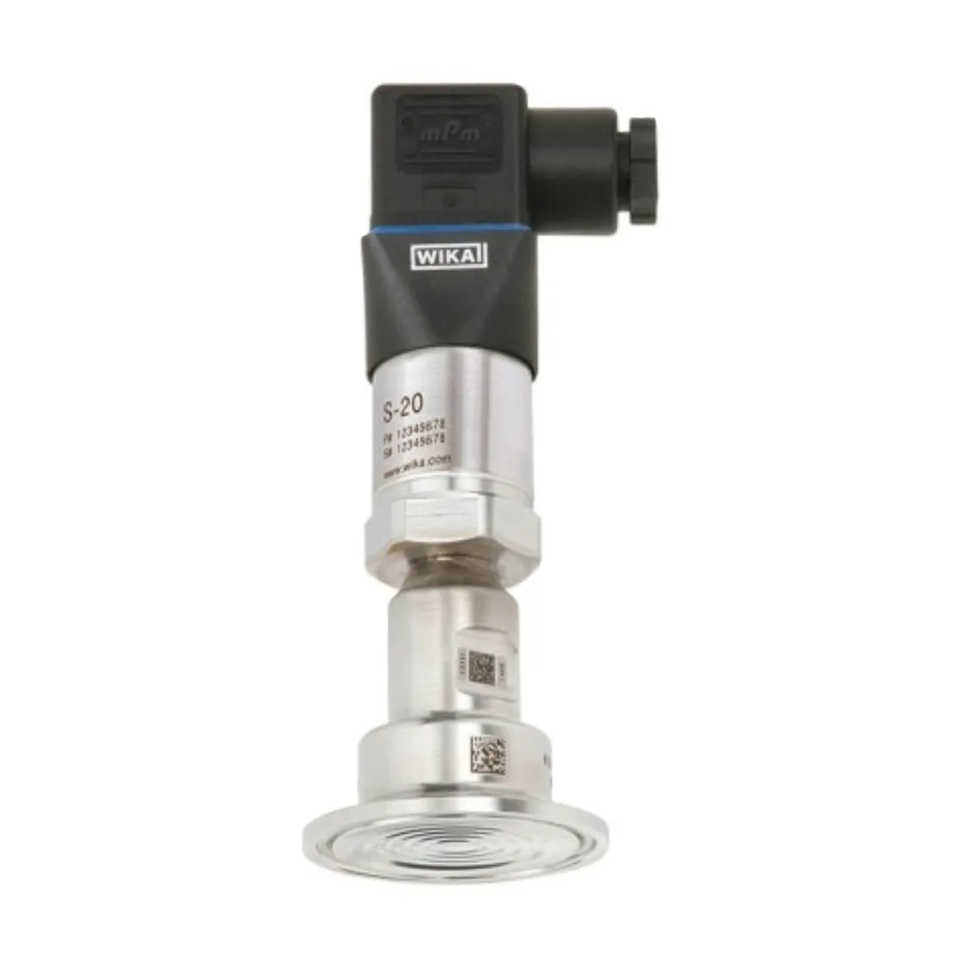 WIKA DSS22T Pressure Sensor with Diaphragm Seal (Hygienic / Sanitary) – Up to 0…25 bar, 4–20 mA, Clamp Connection per DIN 32676, 316L Wetted / 316Ti Case, IP65, EHEDG